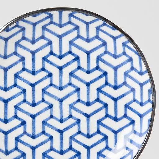 Tapas Plate 16.5cm Herringbone Design