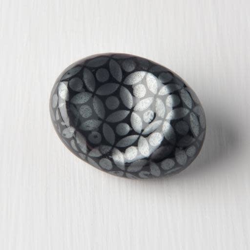 Chopstick Rest Pebble Cloissone Black Glaze