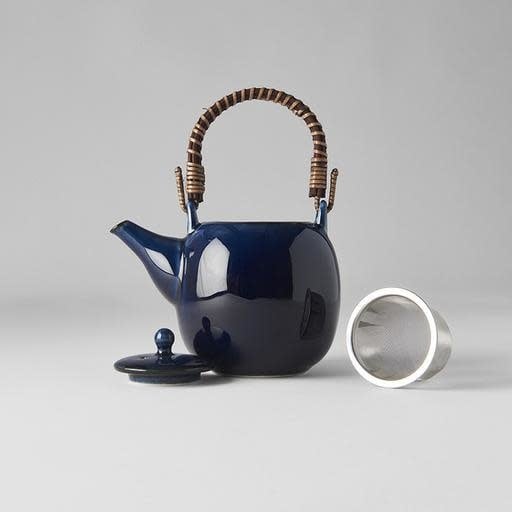 Teapot 11cm Sapphire Blue Glaze