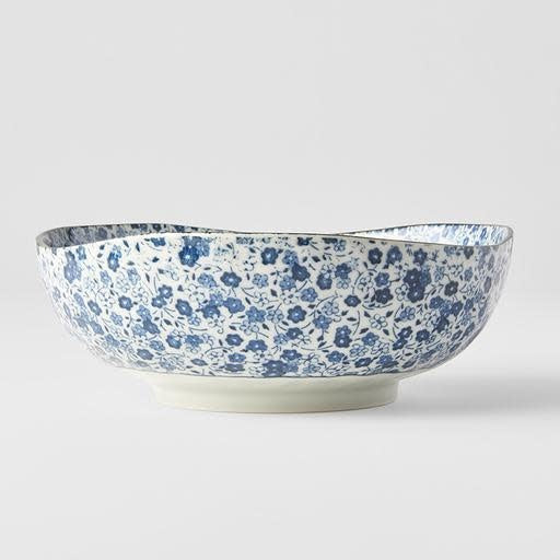 Bowl Organic Shape 20cm Blue Daisy Design