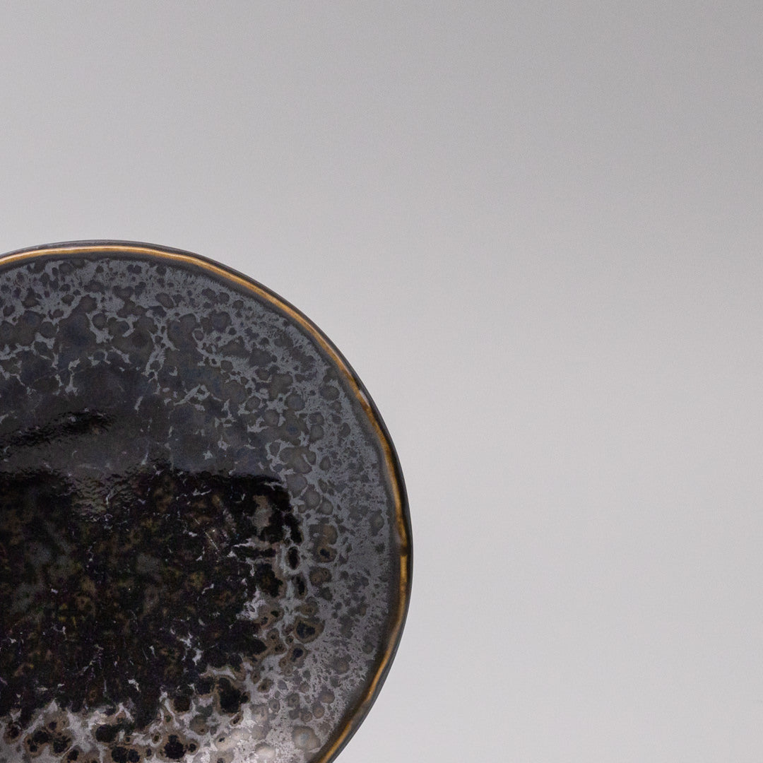 Plate 13cm Black Pearl Glaze