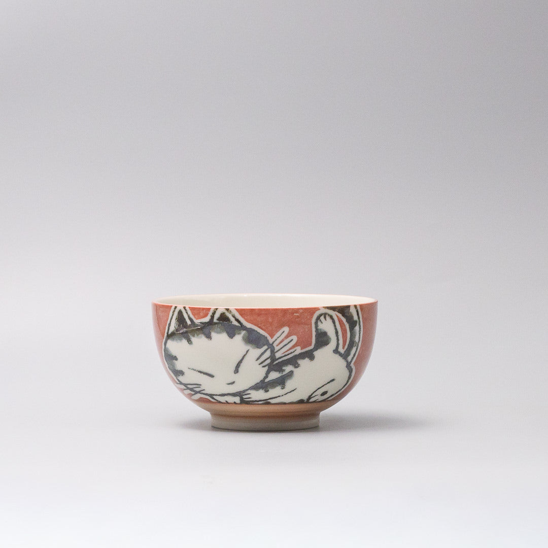 Bowl Kids 13cm Sleepy Cat Peach Design