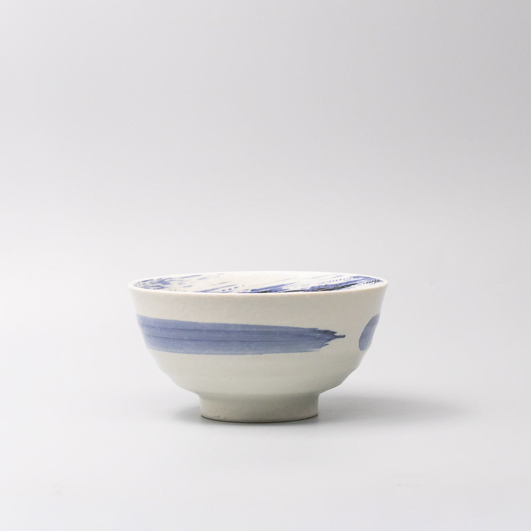 Udon Bowl 17cm Blue Swirl Glaze