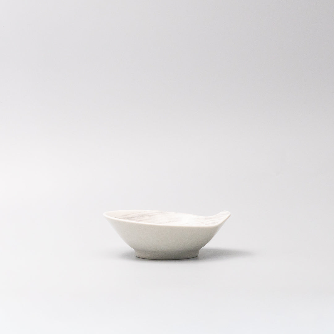 Bowl with Handle 13cm Grey Swirl Glaze