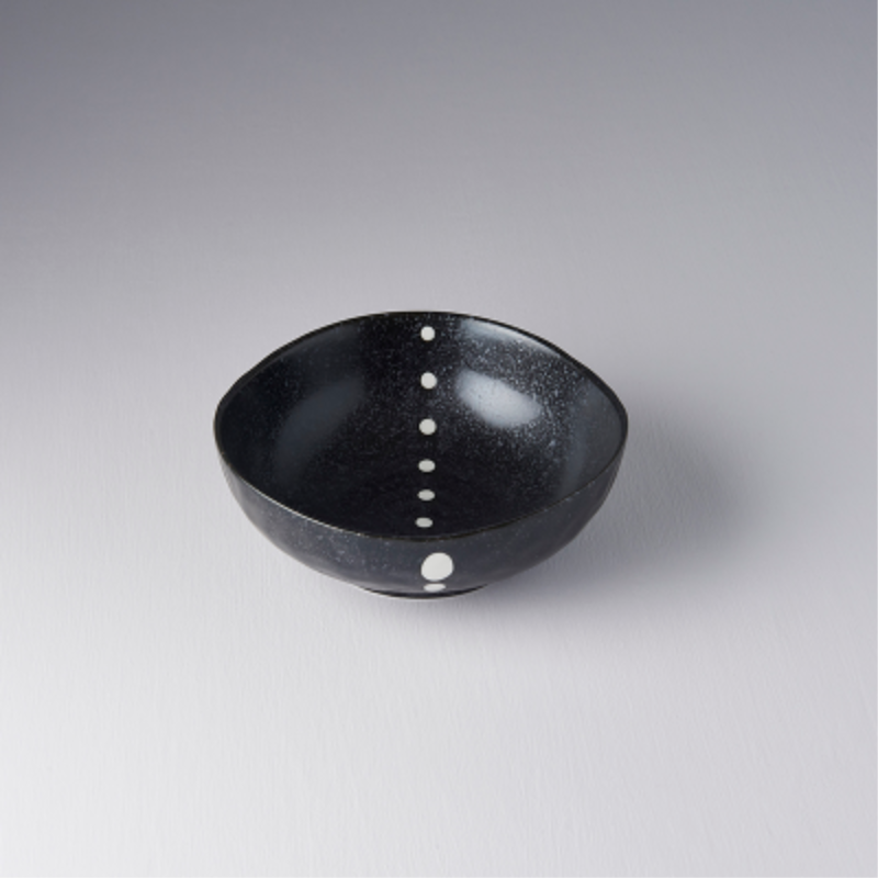 Bowl Organic Shape 17cm White Dot Design