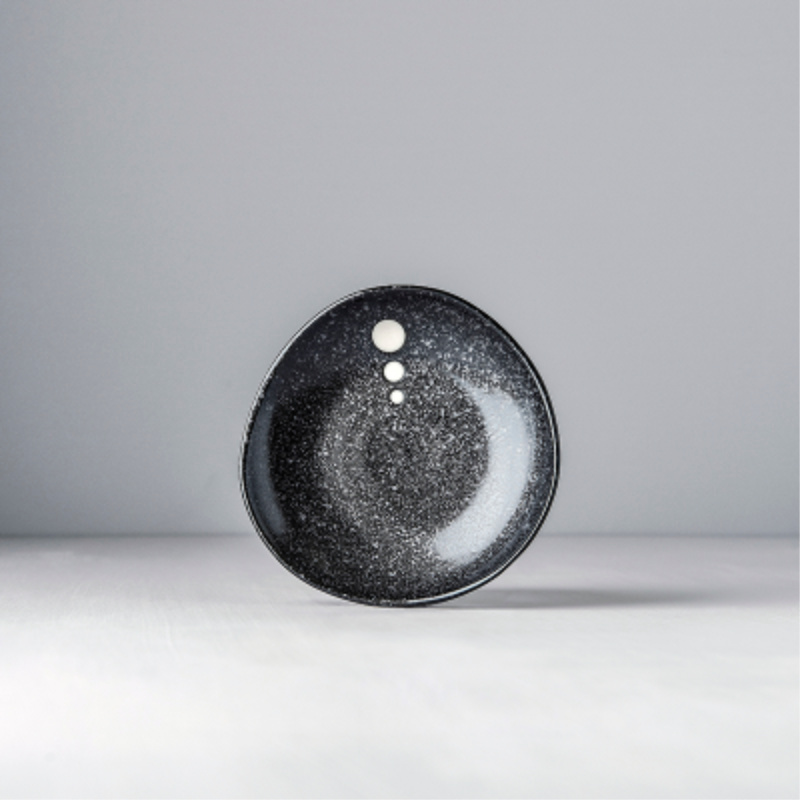 Saucer Organic Shape 12cm White Dot Design