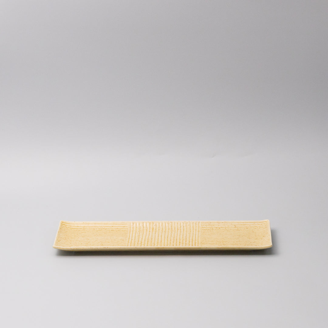 Plate Rectangular Sashimi 33cm Honey Glaze
