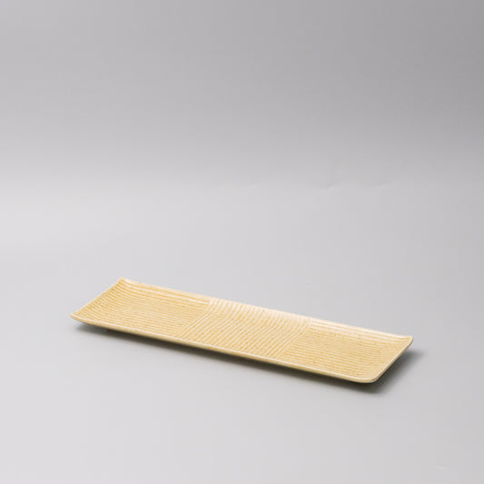 Plate Rectangular Sashimi 33cm Honey Glaze