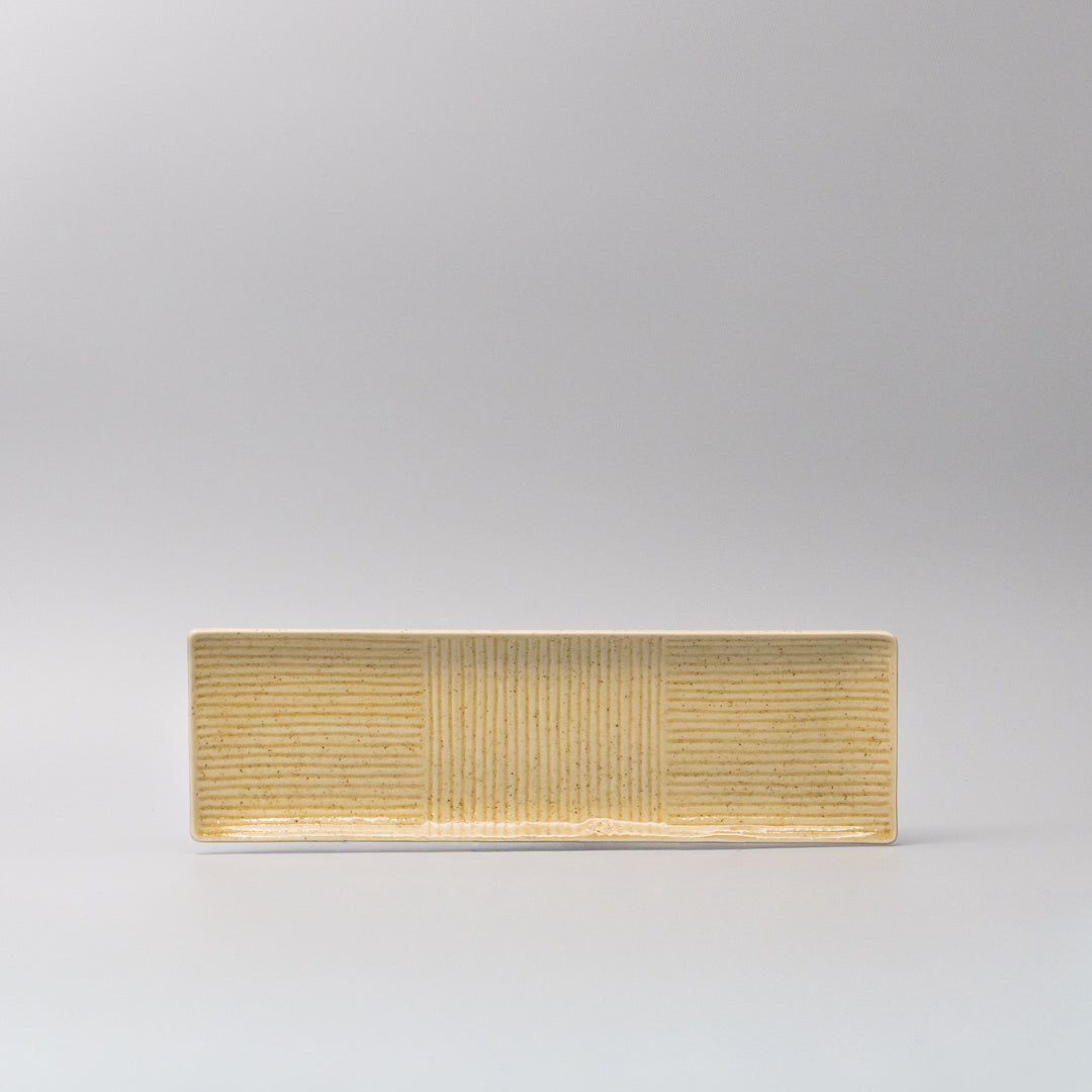 Plate Rectangular Sashimi 33cm Honey Glaze