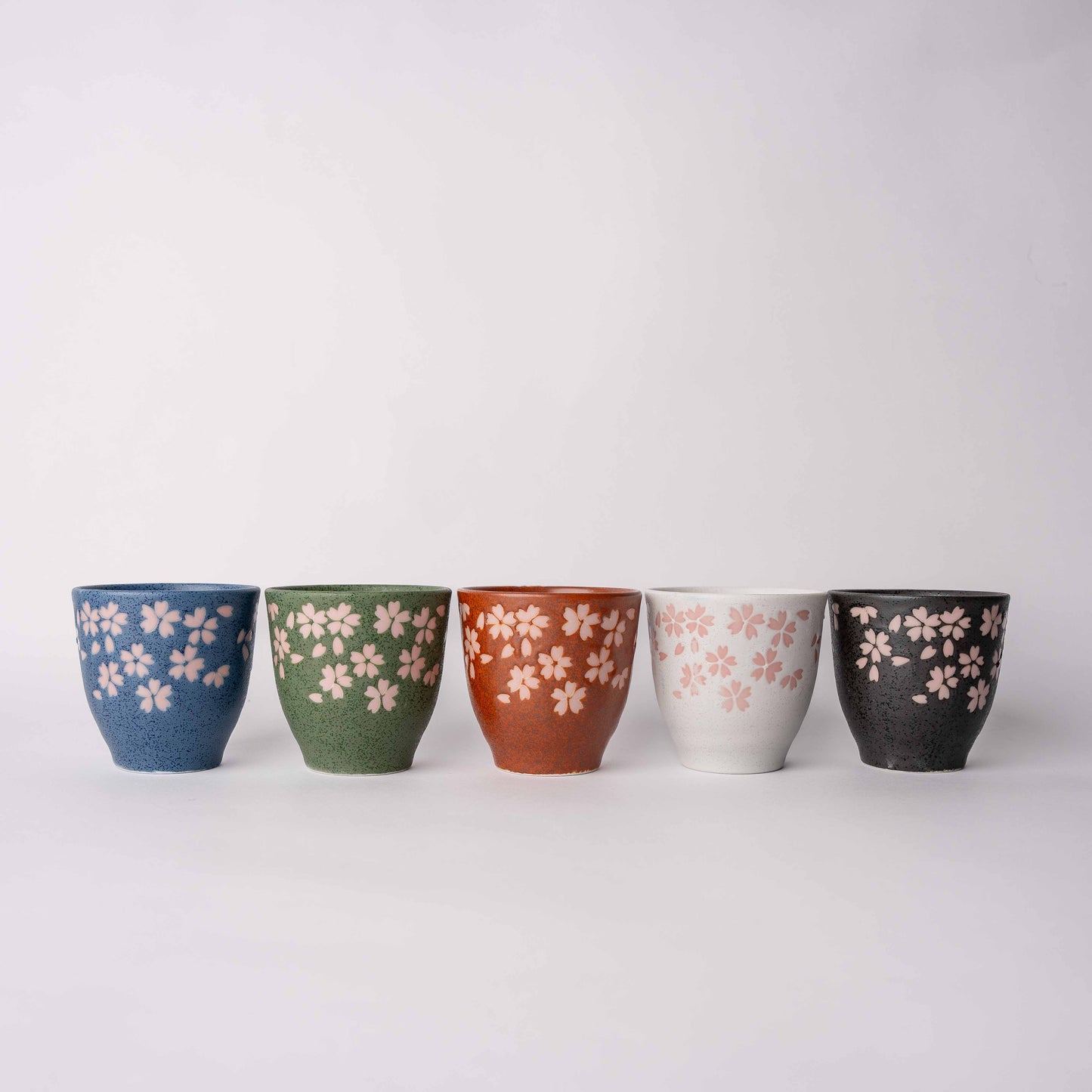 Gift Set Five Cups / Cherry Blossom Design / 8D x 7.5H