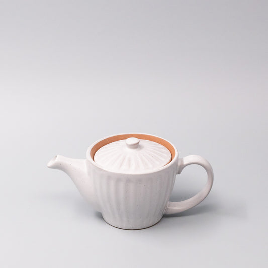 Teapot 480ml Speckled White Ridge Glaze