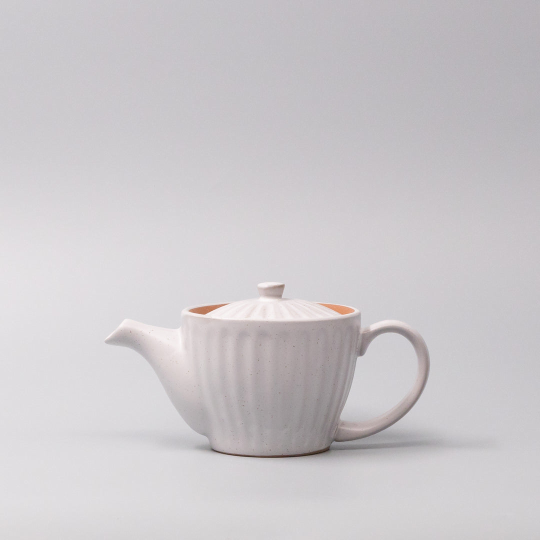Teapot 480ml Speckled White Ridge Glaze