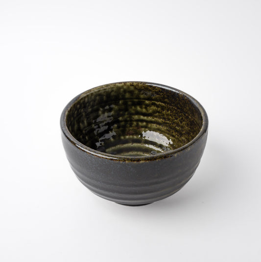 Udon Bowl 16cm Black Moss Glaze