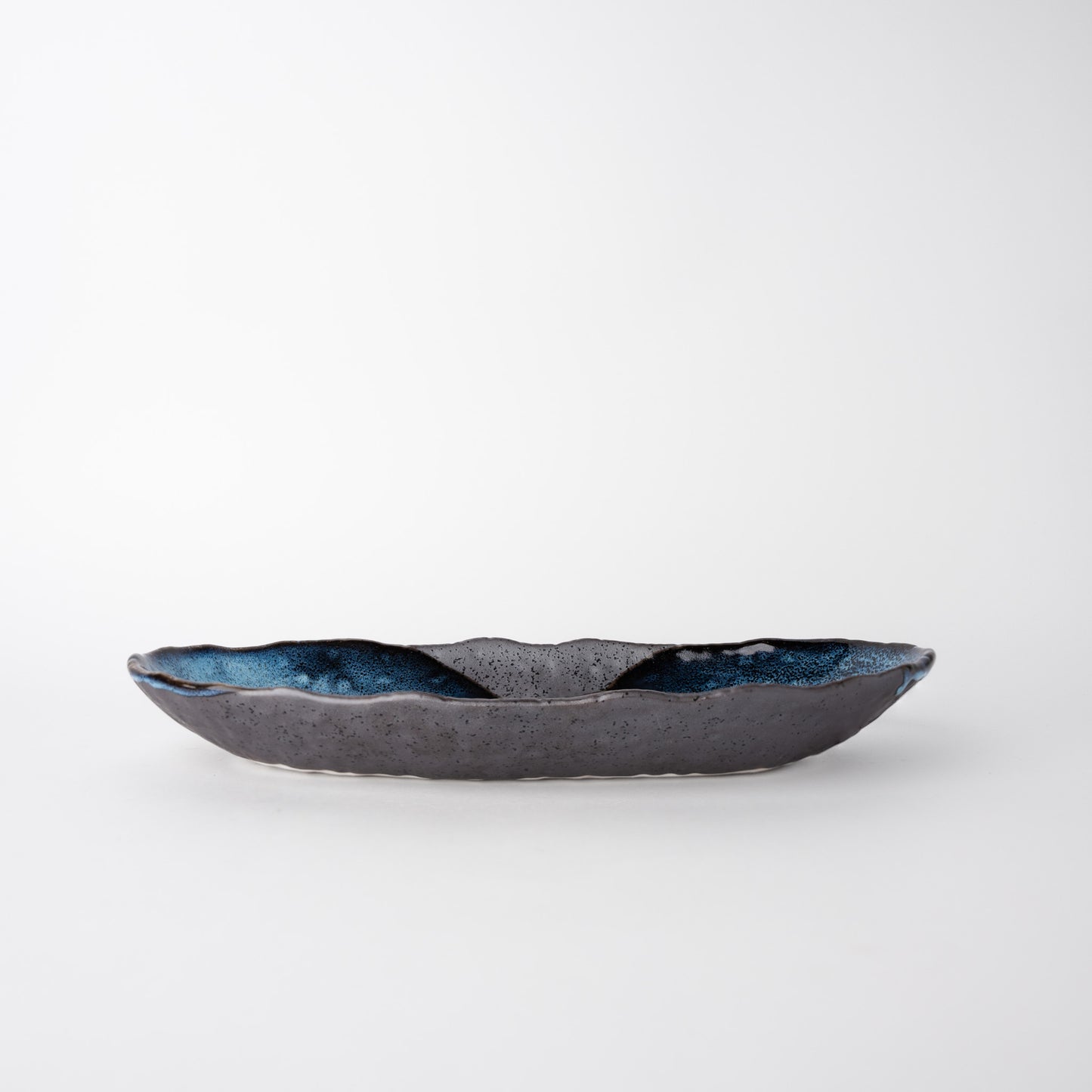 Organic Oval Platter 32cm Storm Glaze