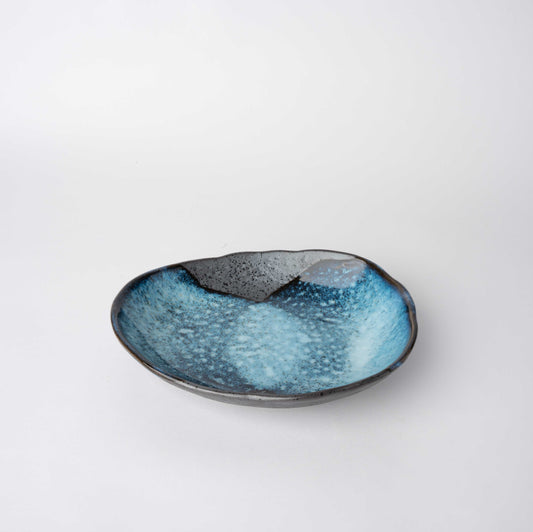 Organic Shallow Bowl 18.5cm Storm Glaze