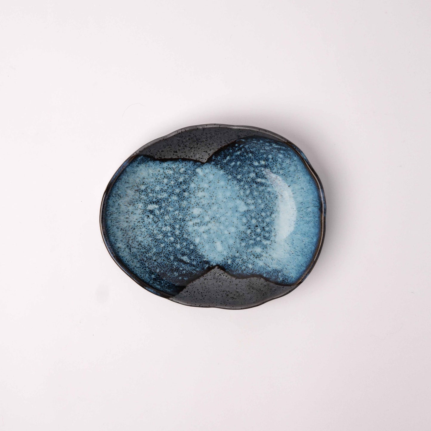Organic Shallow Bowl 18.5cm Storm Glaze