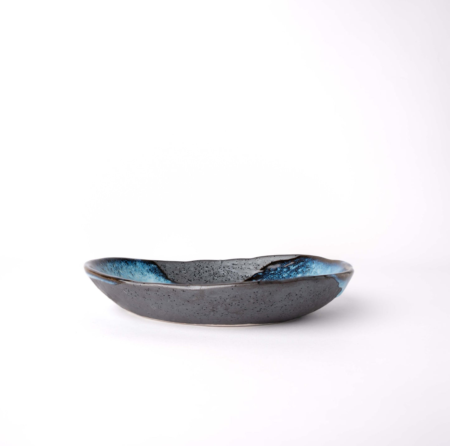 Organic Shallow Bowl 18.5cm Storm Glaze