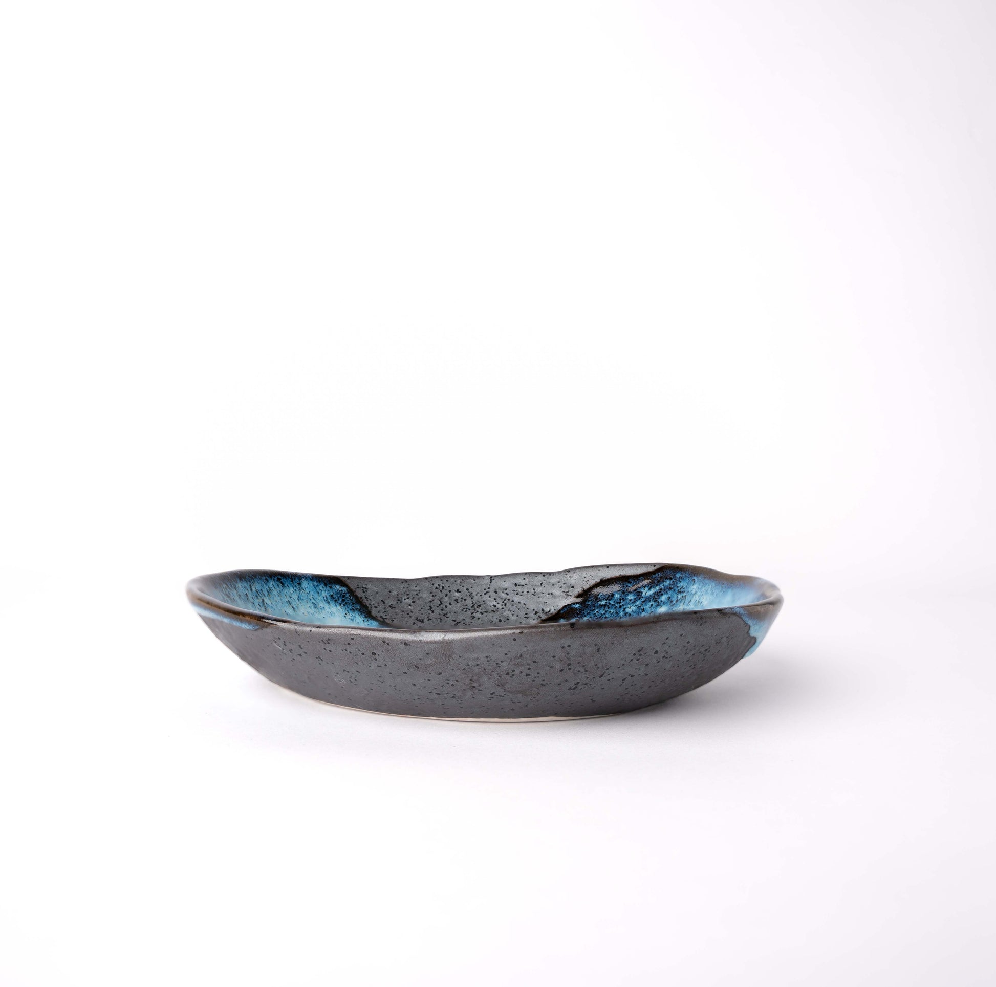 Organic Shallow Bowl 18.5cm Storm Glaze