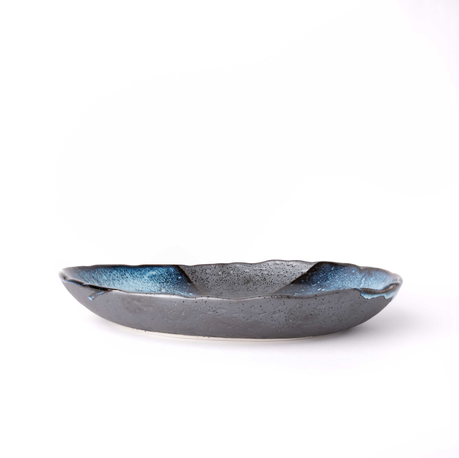 Organic Plate 25cm Storm Glaze