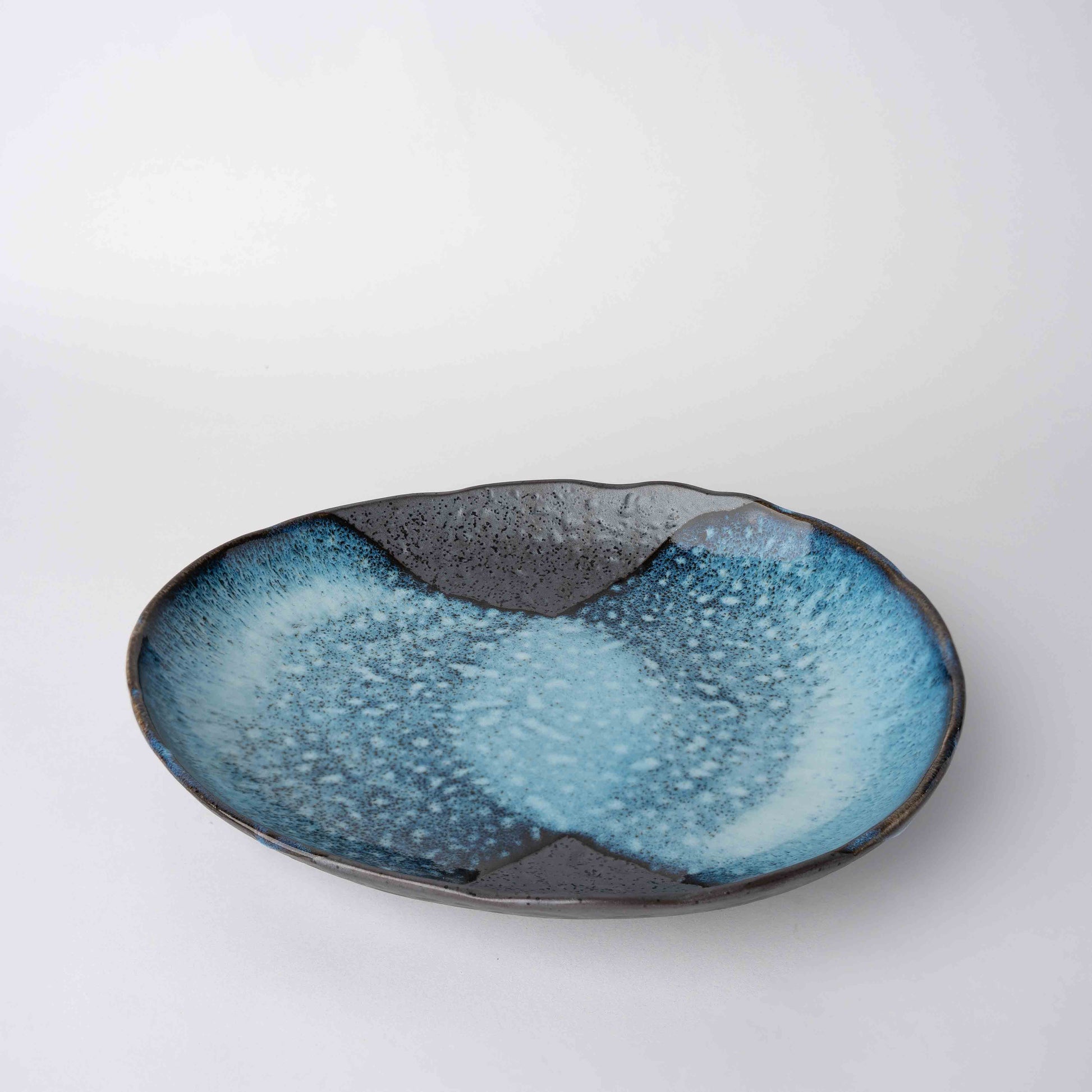 Organic Platter 31cm Storm Glaze