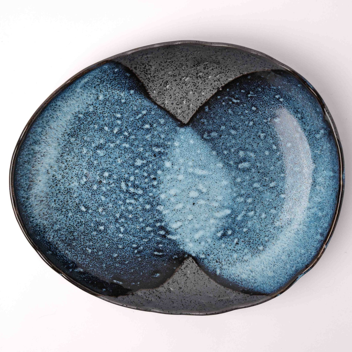 Organic Platter 31cm Storm Glaze