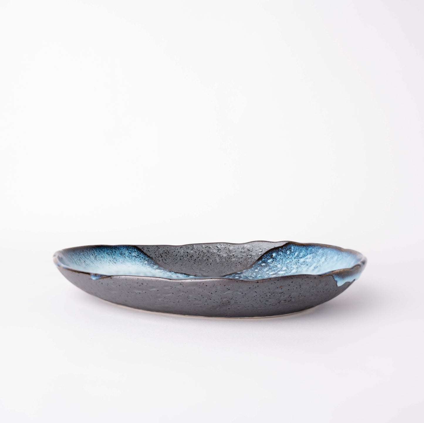 Organic Platter 31cm Storm Glaze