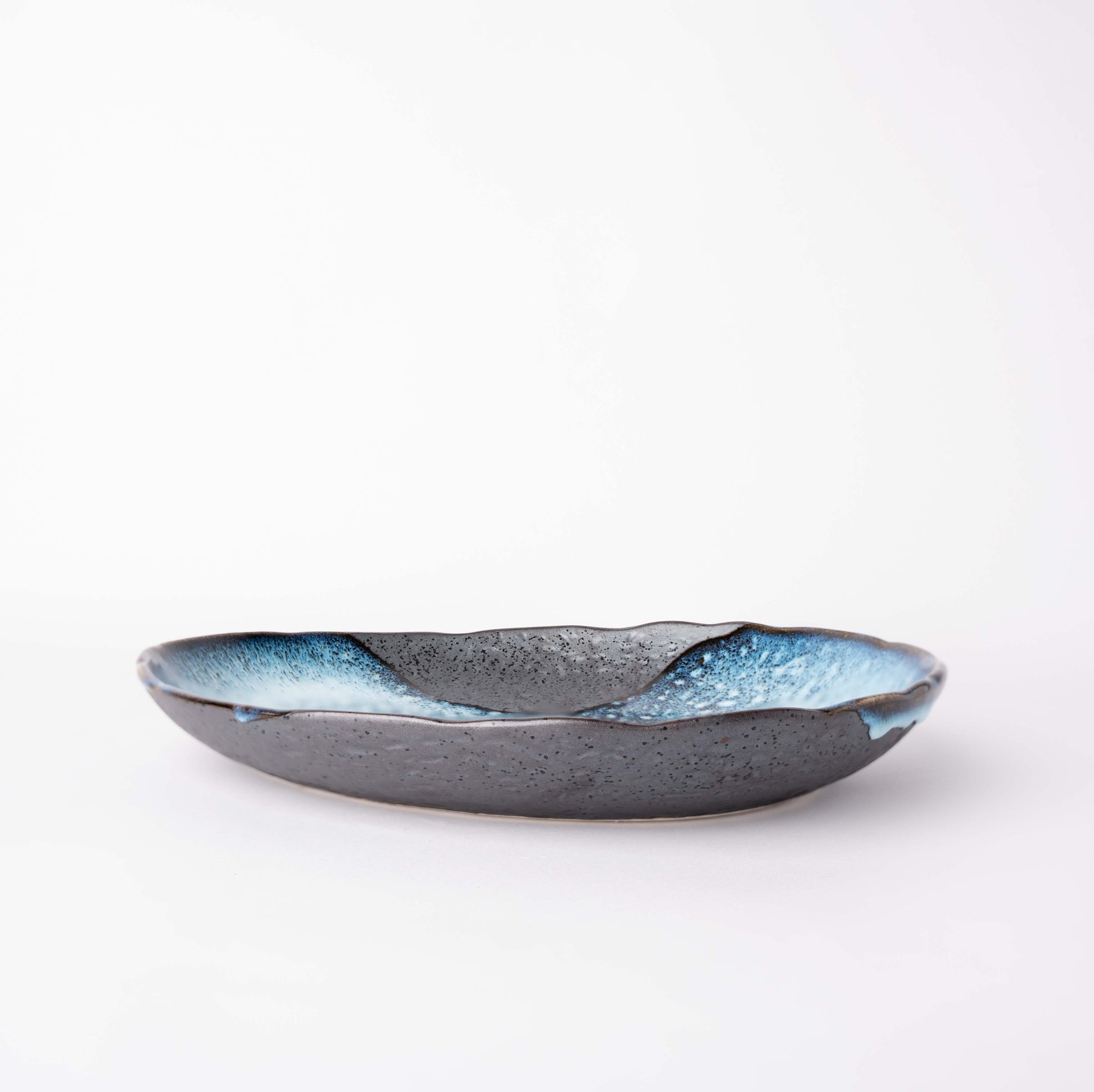 Organic Platter 31cm Storm Glaze
