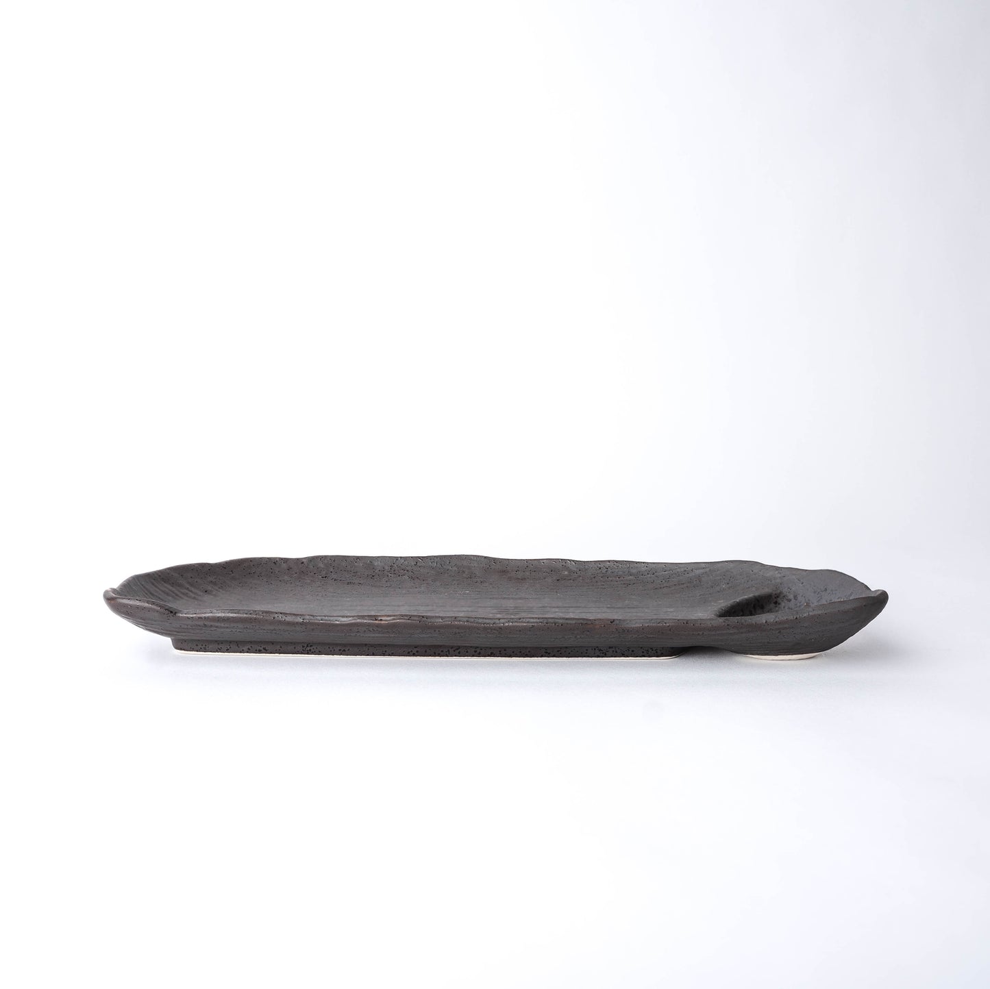 Organic Dumpling Plate 28cm Emerald splash Glaze