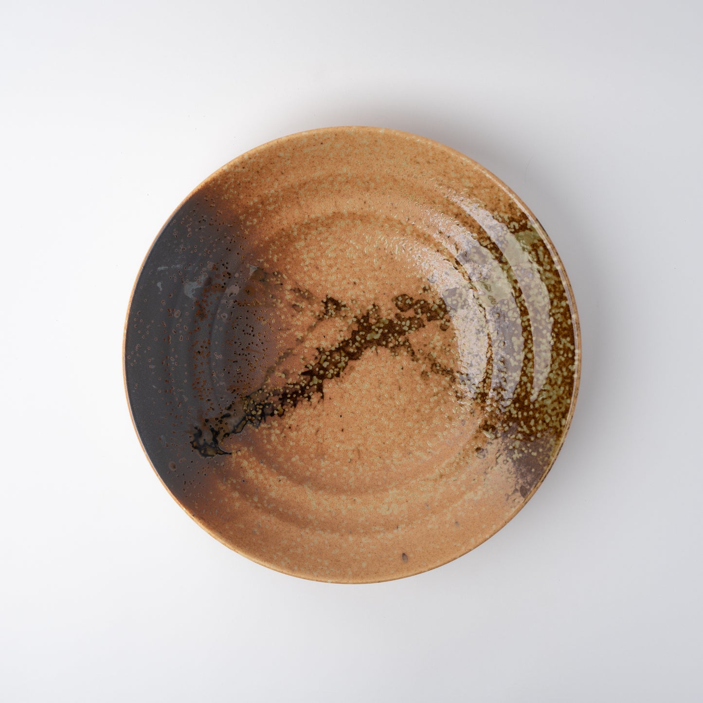 Serving Bowl Flat Base 29cm Wabi Sabi Glaze