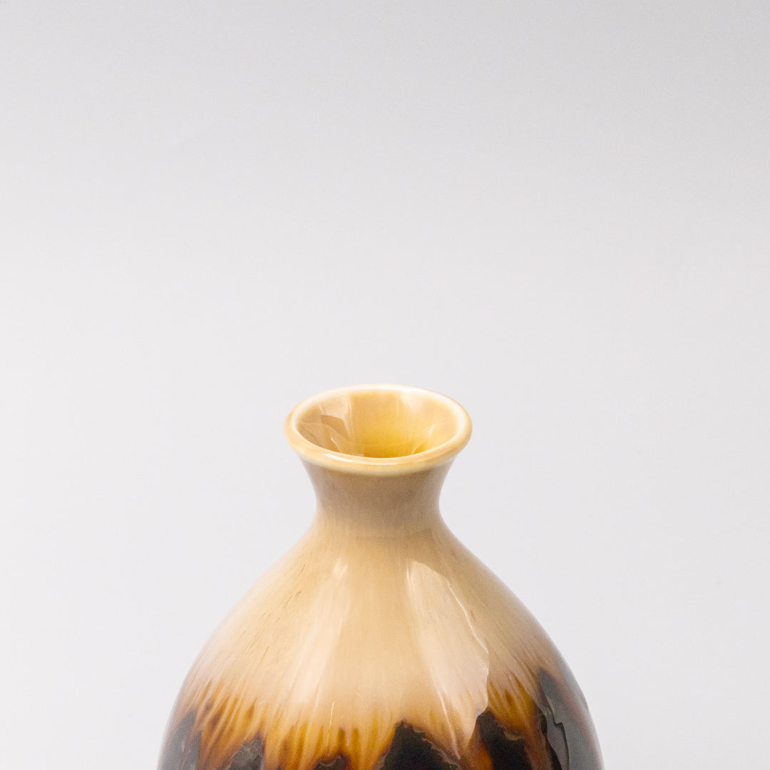Sake Jug 300ml Black Gloss Sunflower Drip Glaze