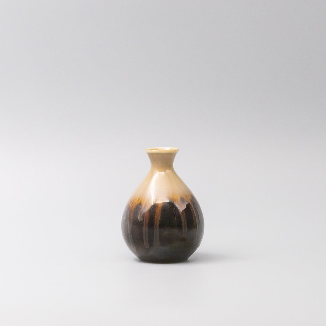 Sake Jug 300ml Black Gloss Sunflower Drip Glaze