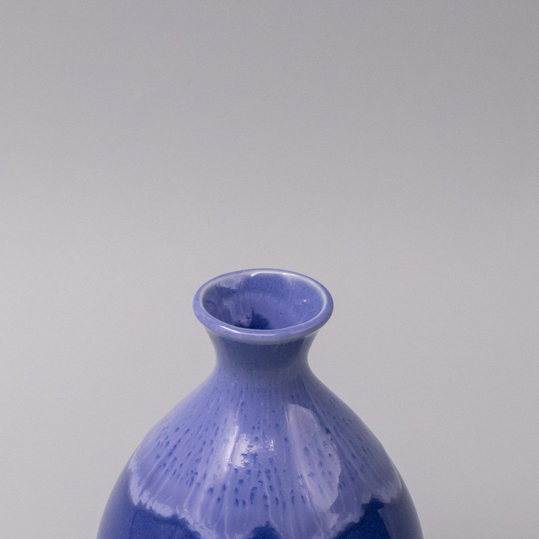 Sake Jug 300ml Cornflower Blue white Drip