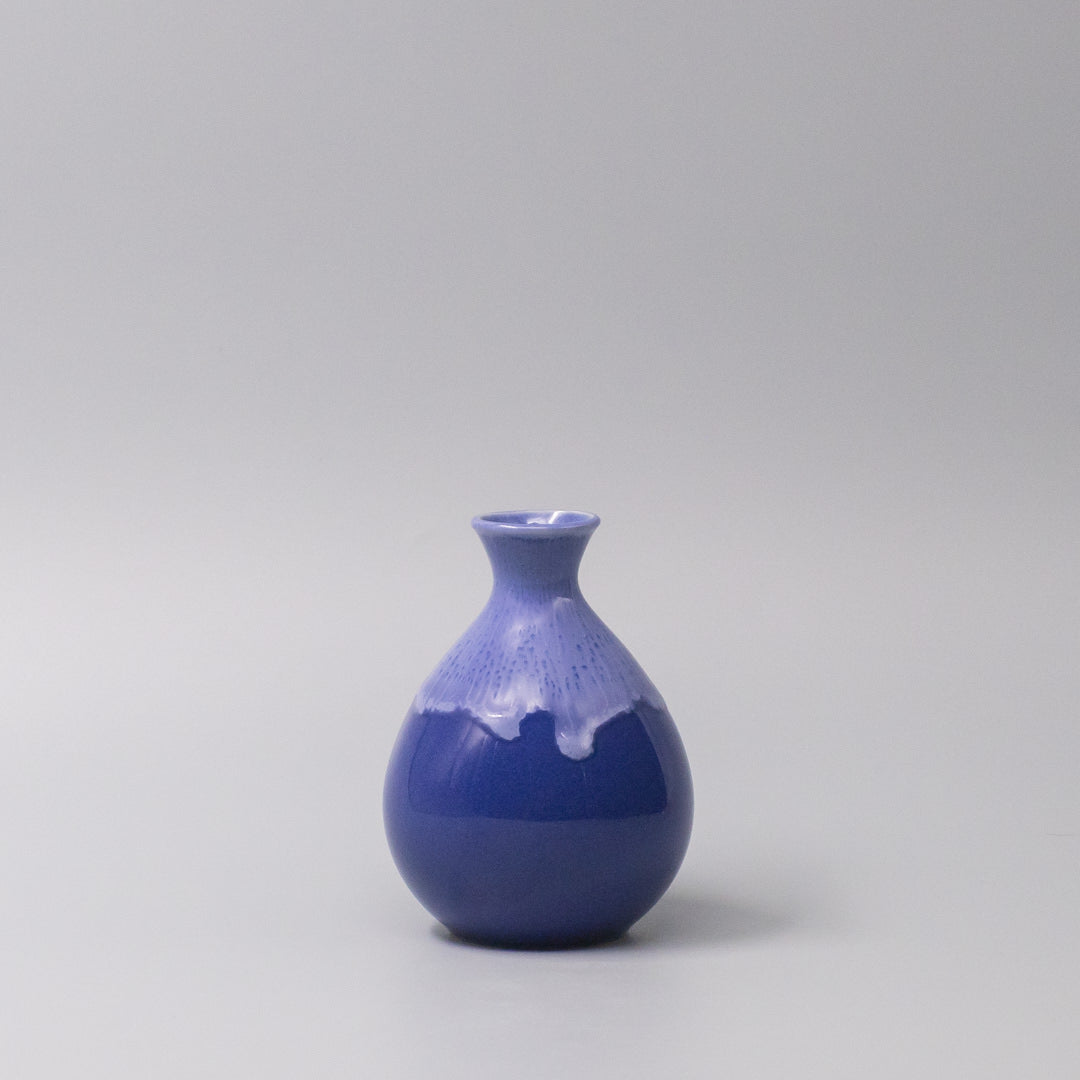 Sake Jug 300ml Cornflower Blue white Drip