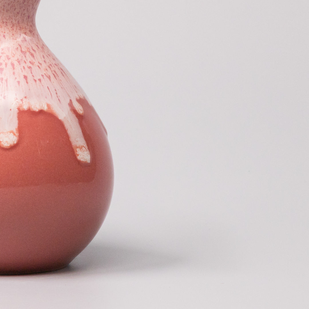Sake Jug 300ml Pink White Drip Glaze