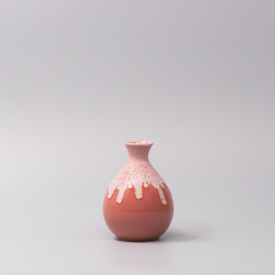 Sake Jug 300ml Pink White Drip Glaze