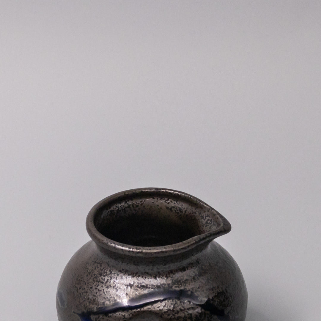 Pourer 120ml Metallic Black Blue Drip Glaze