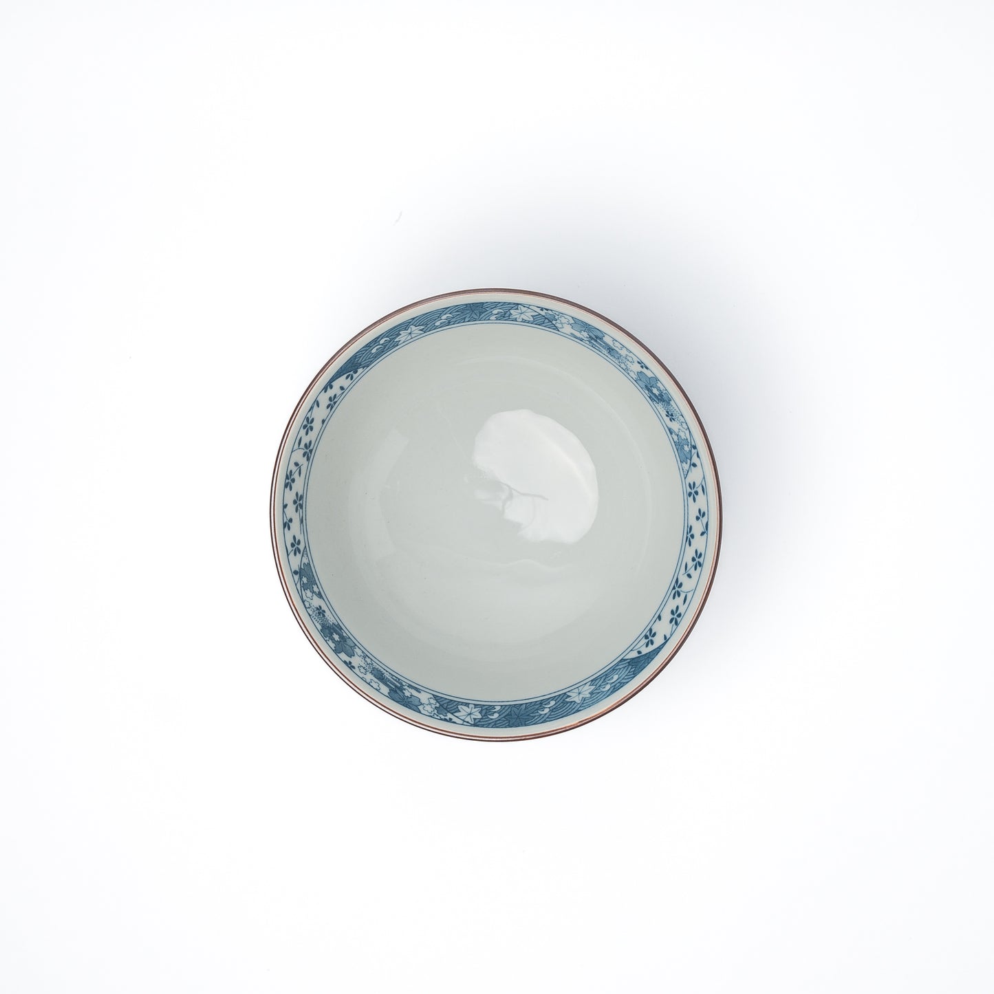 Rice Bowl 14cm Red Floral Glaze