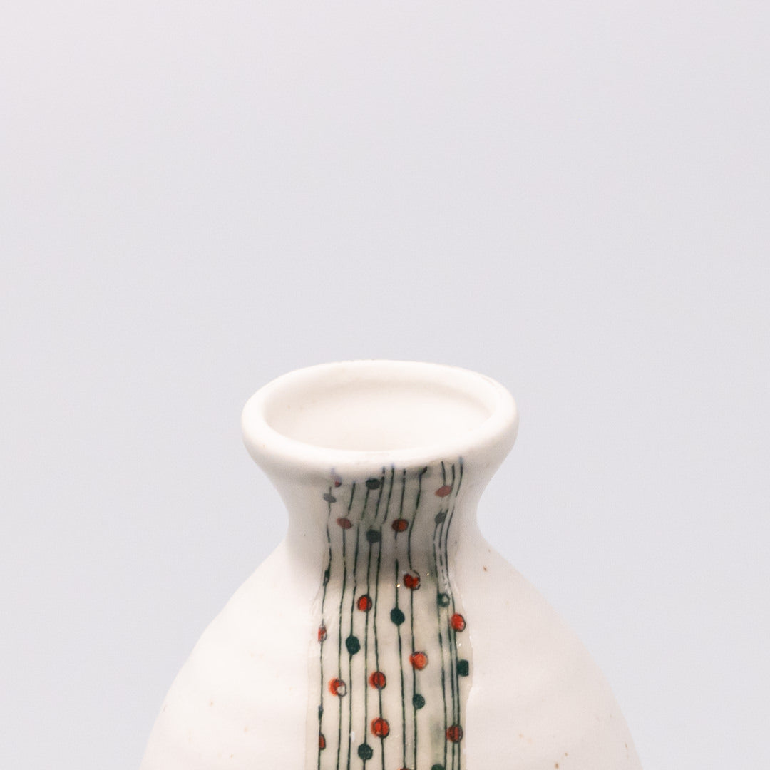 Gift Sake Set for Four 330ml White Abacus Design C1093