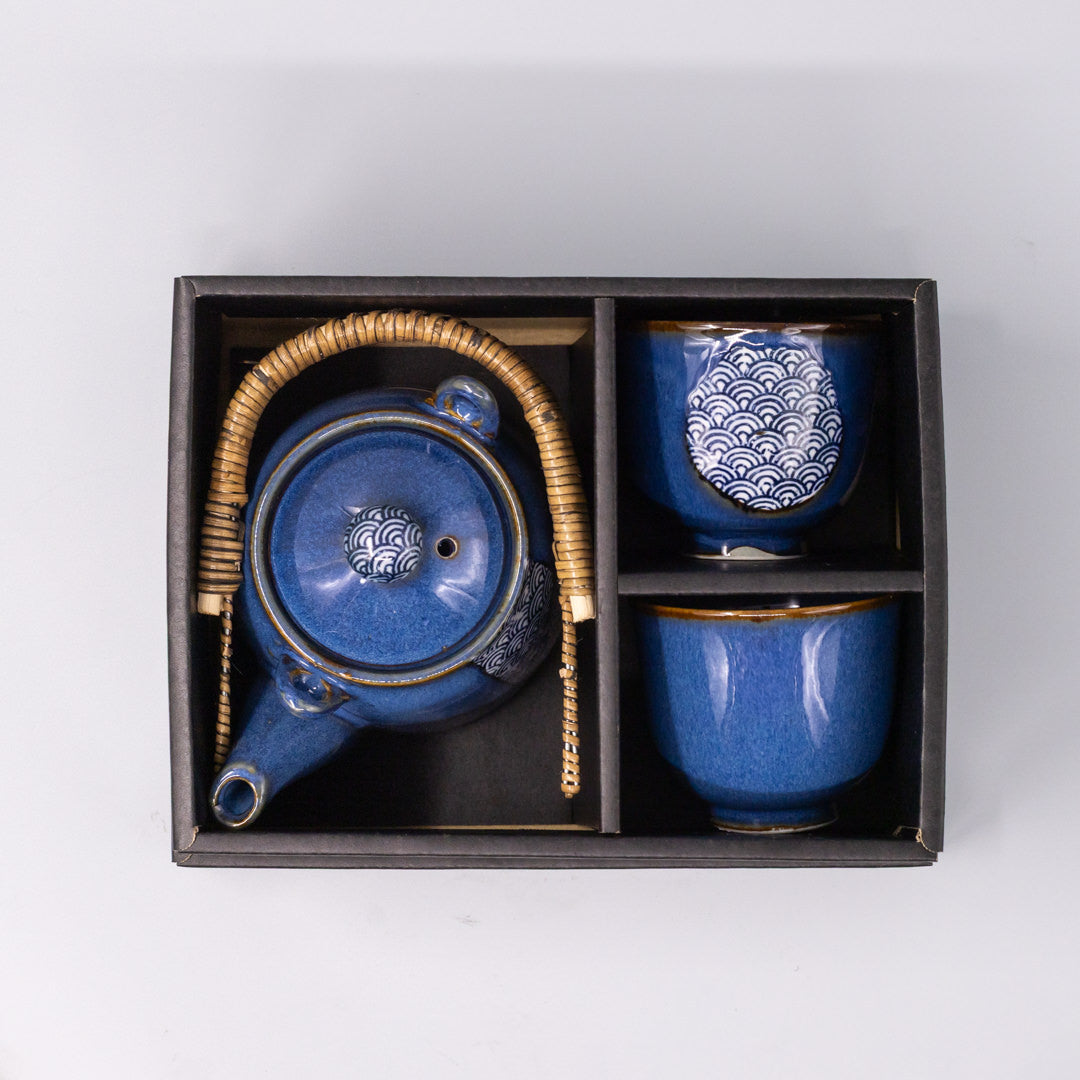 Tea Set for Two 460ml Willow Wave Design