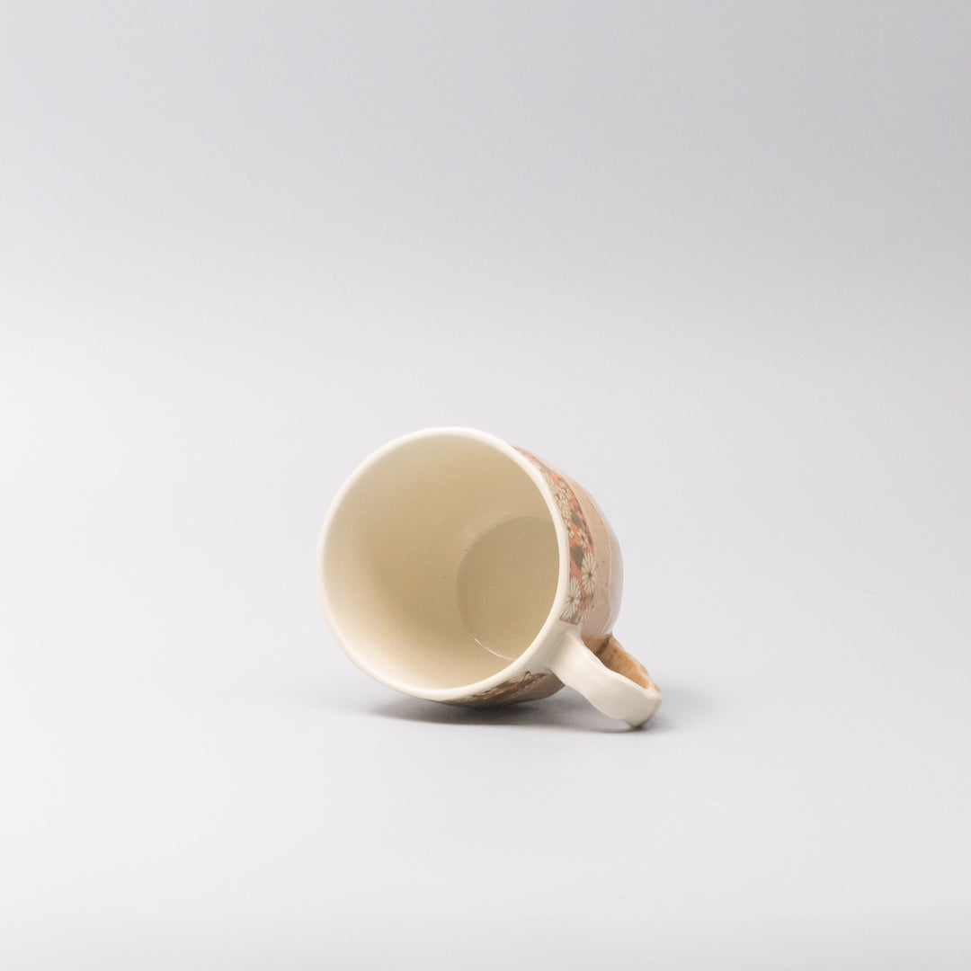 Mug Gift 260ml Apricot Floral Band Design