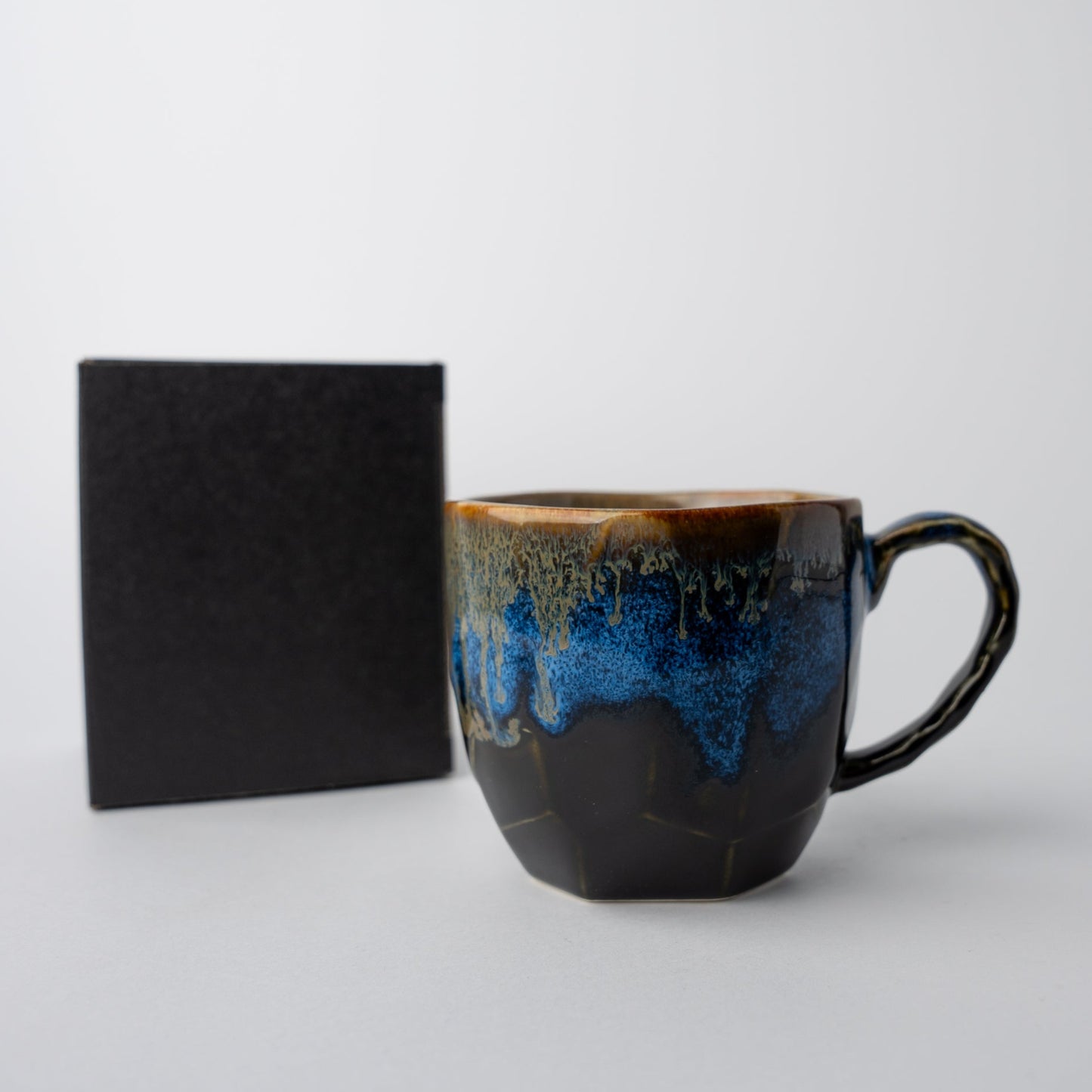 Mug Gift 250ml Bright Blue Drip Glaze