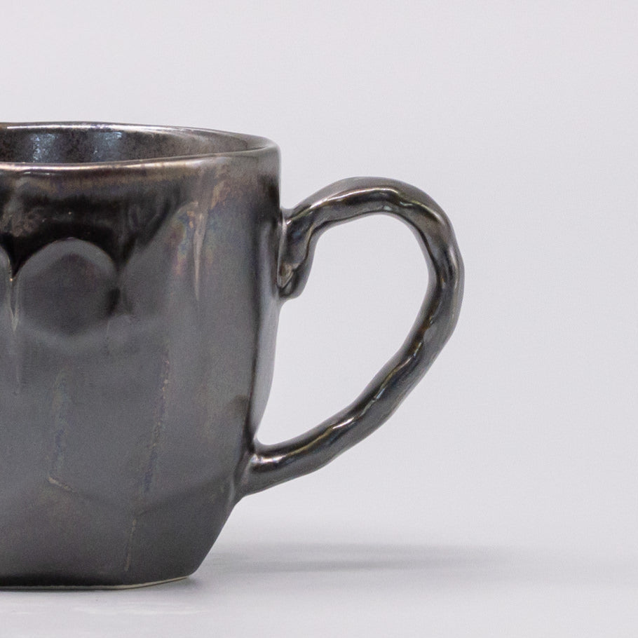 Mug Gift 250ml Black Drip Glaze
