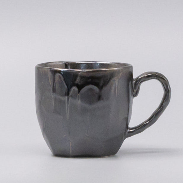 Mug Gift 250ml Black Drip Glaze