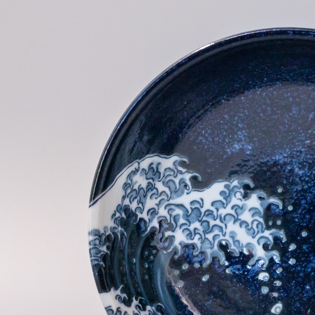 Hokusai Design Udon Bowl 19.4cm D 7.5H