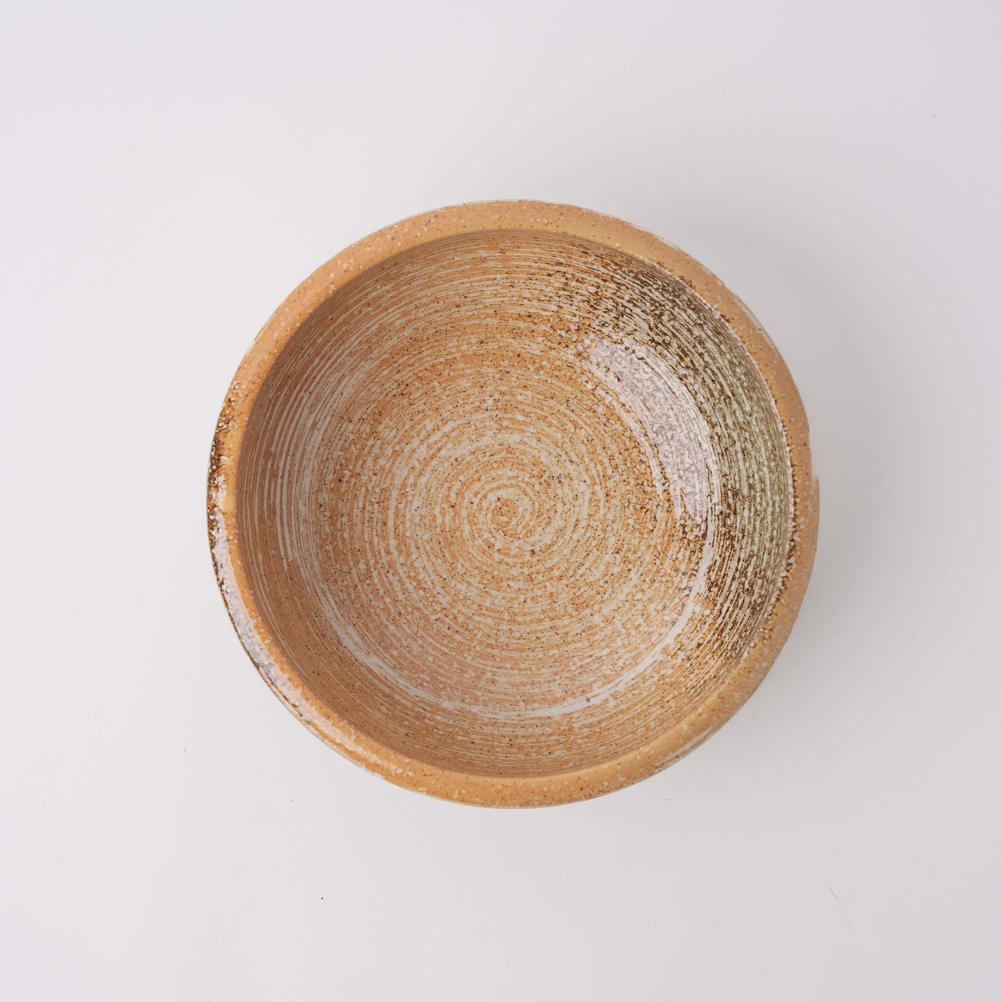 Bowl Thick Edge 20cm Orange Clay Glaze
