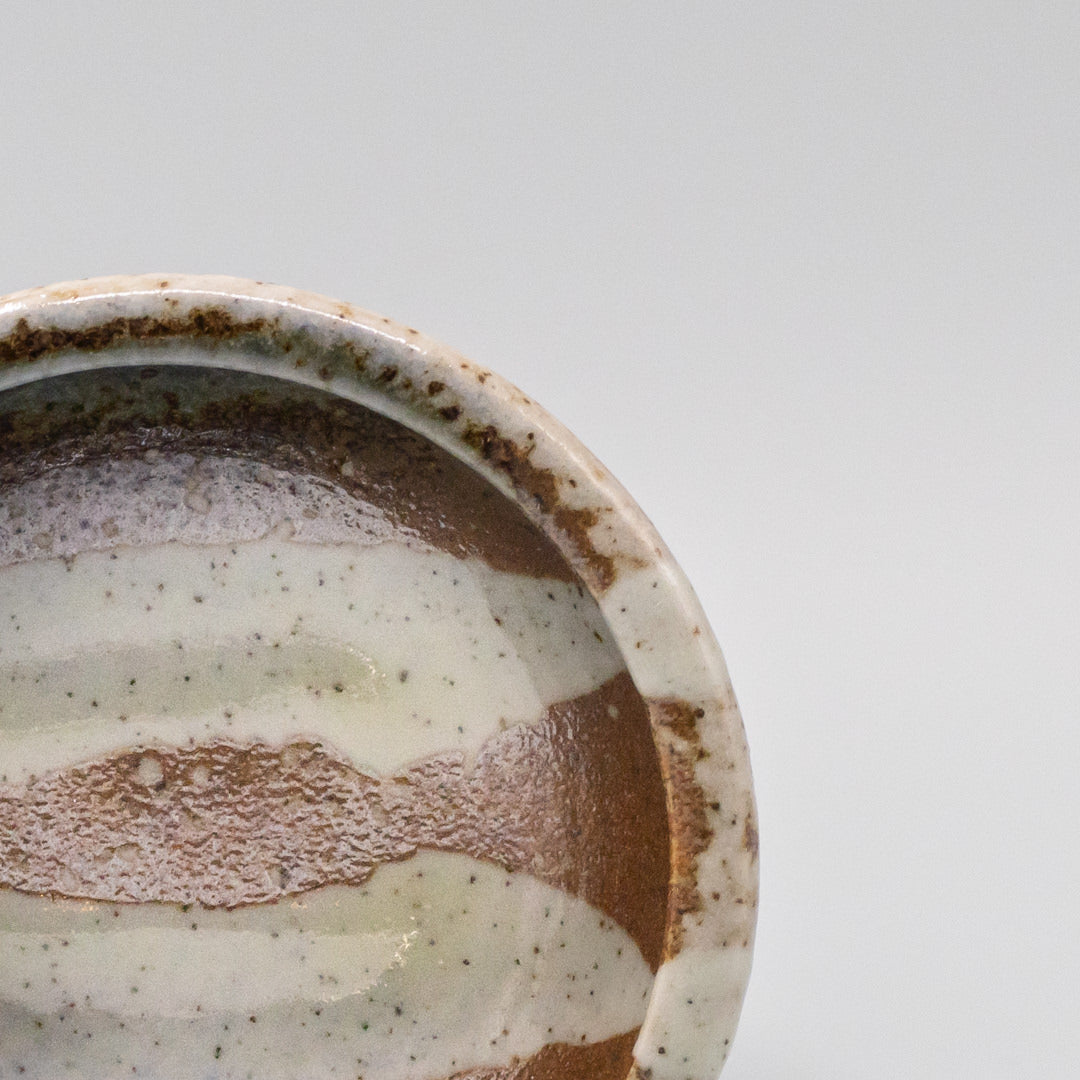 Bowl 12cm Orange stripe Glaze