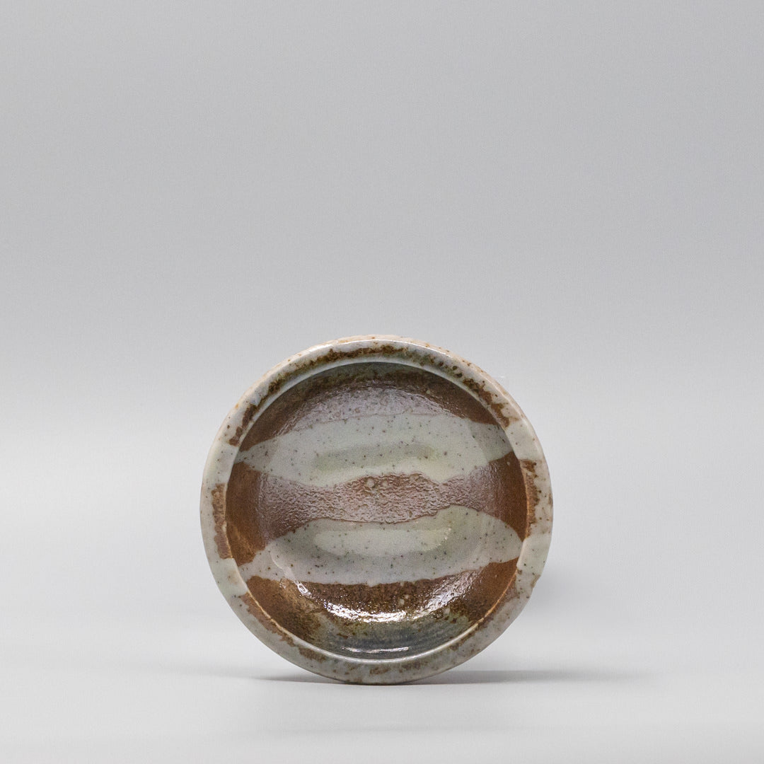 Bowl 12cm Orange stripe Glaze
