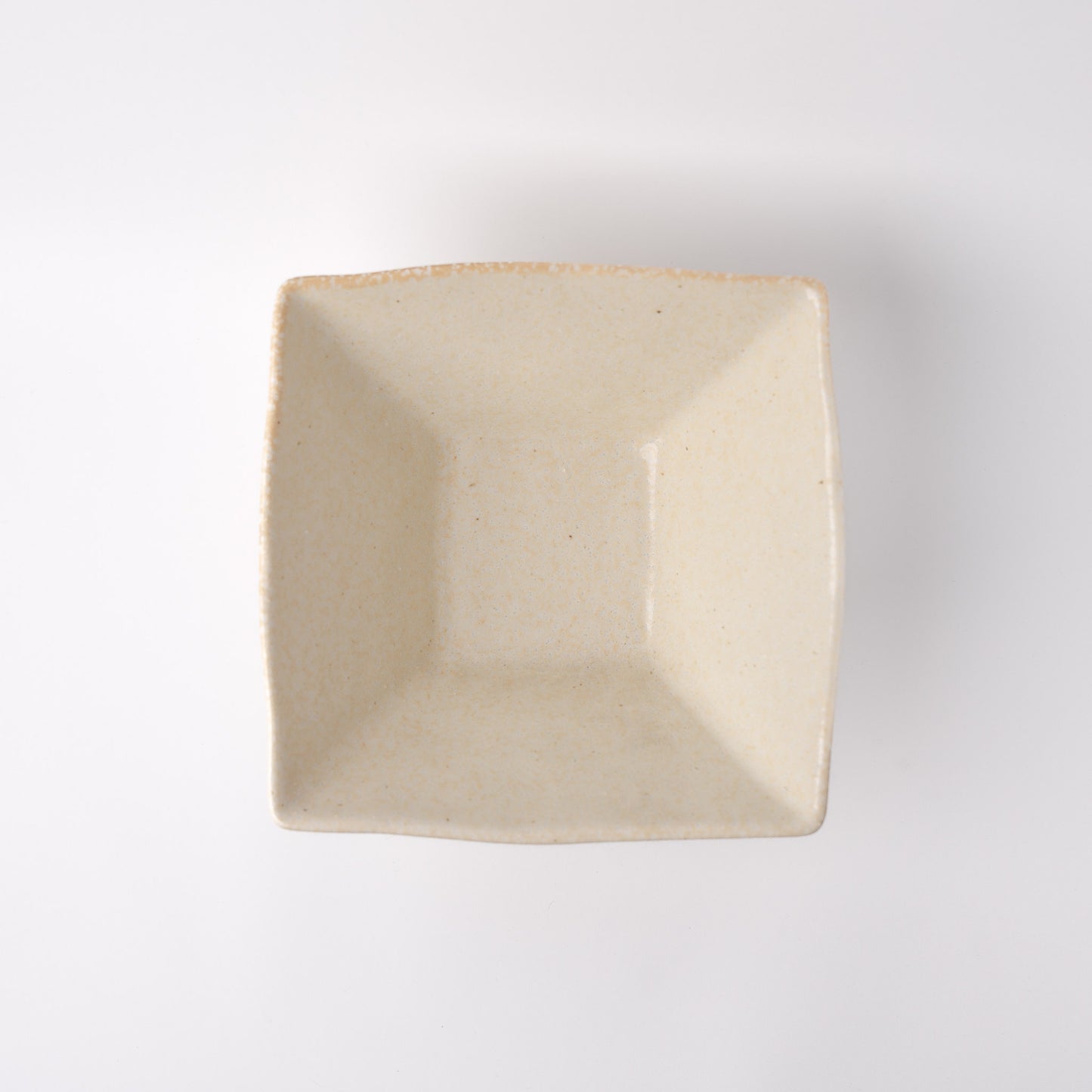 Fluted Bowl Square 21x21cm Oatmeal Glaze