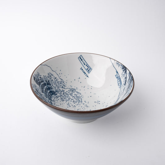 Udon Bowl 17.5cm Great Wave Design