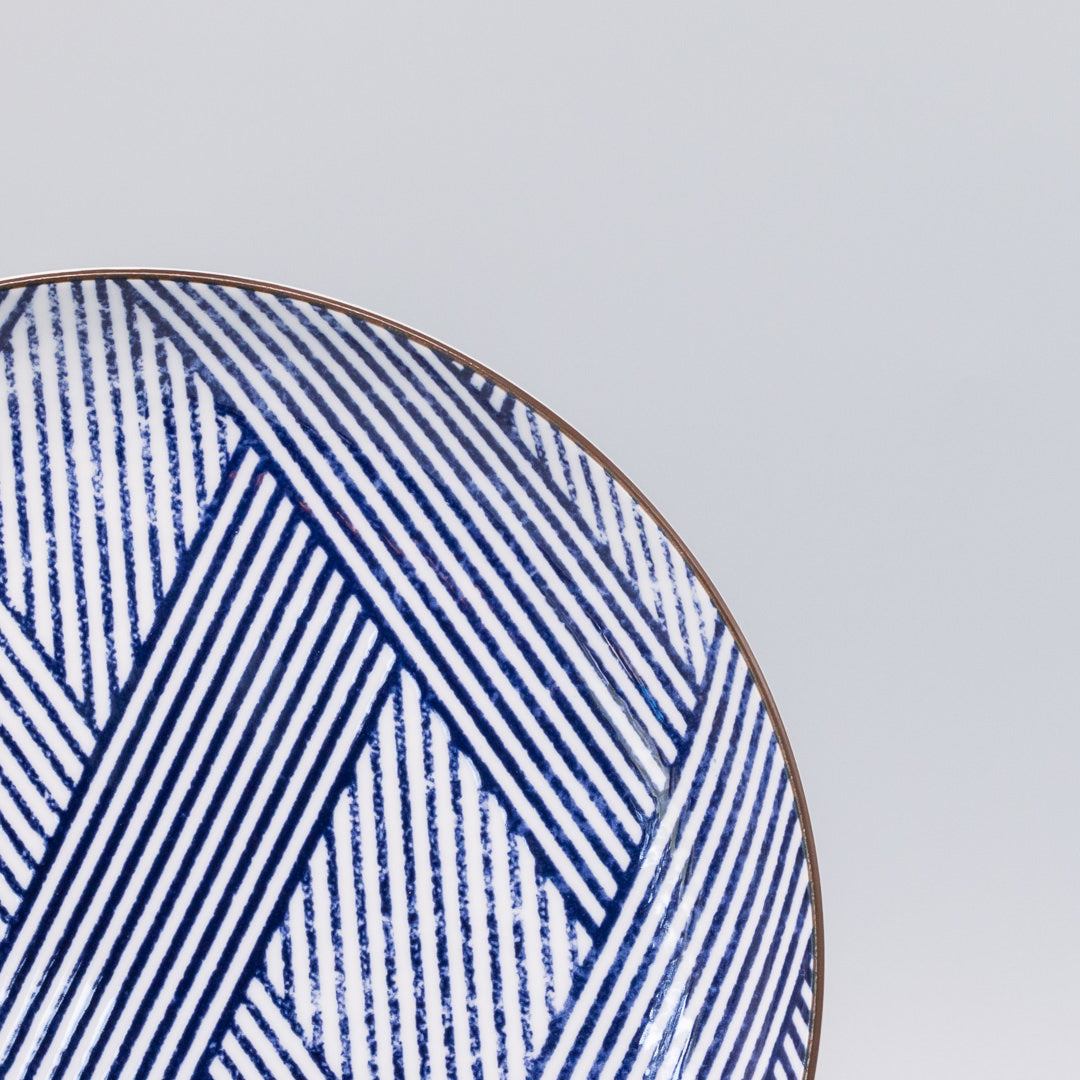 Dinner Plate 25.2cm Thatched Navy Design